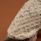 Maglione in alpaca avorio screziato