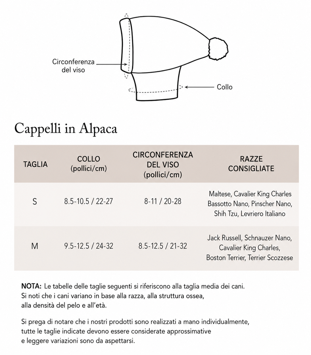 Cappello invernale in alpaca