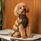 Maglione in alpaca con motivo Chevron Forest